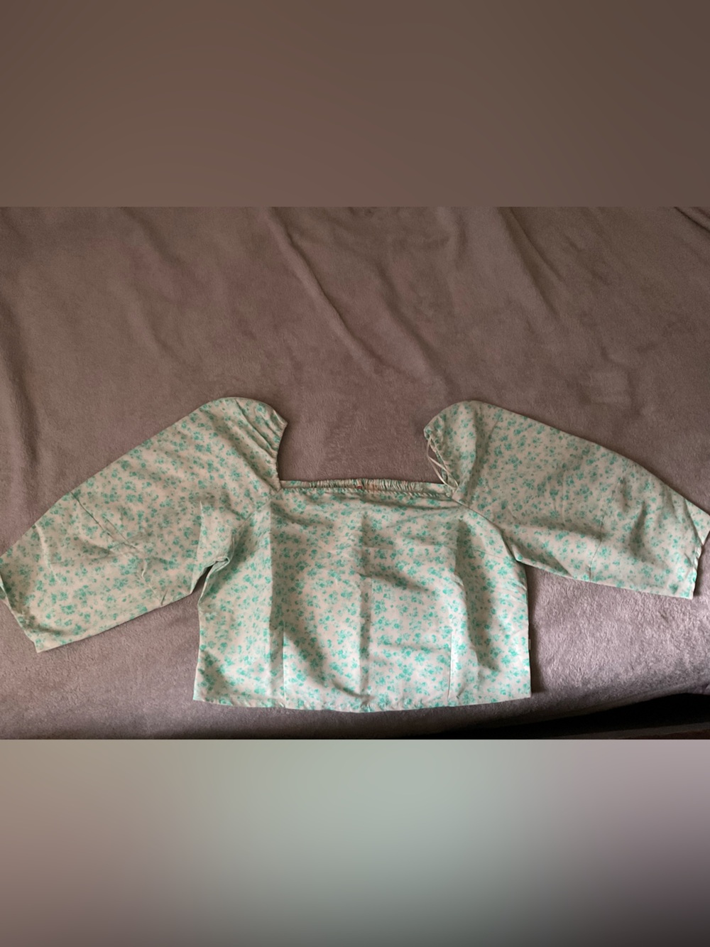 Levi's Mint Green Floral Off-Shoulder Top
